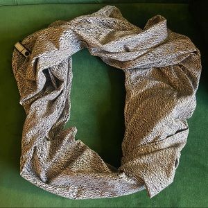Grey and black lululemon vinyasa infinity scarf